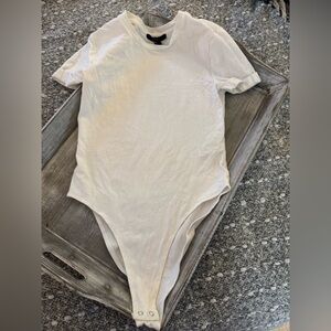 Forever 21 white bodysuit, short sleeve, t-shirt, size S
